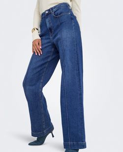 Tejano 5 bolsillos HW con repunte Only Medium Blue