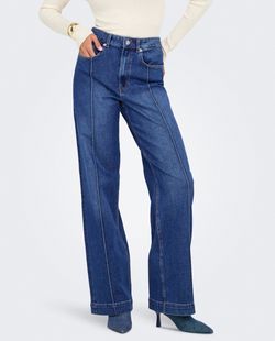 Tejano 5 bolsillos HW con repunte Only Medium Blue