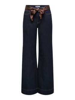 Tejano 5 bolsillos HW de pierna ancha Only Dark Blue