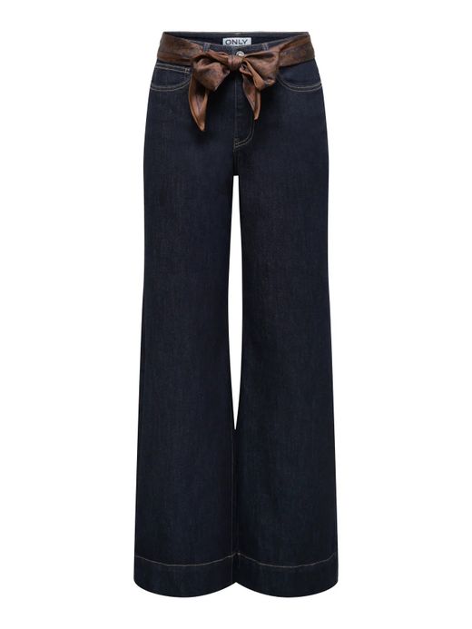 Tejano 5 bolsillos HW de pierna ancha Only Dark Blue