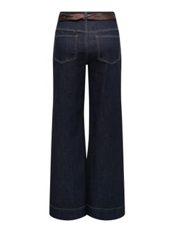 Tejano 5 bolsillos HW de pierna ancha Only Dark Blue