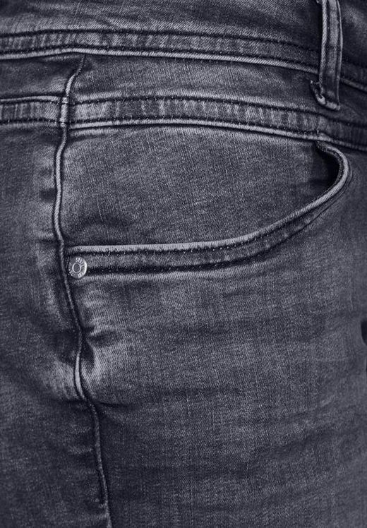 Tejano 5 bolsillos HW desgastado Street One Authentic Grey