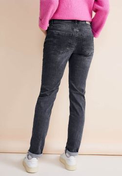 Tejano 5 bolsillos HW desgastado Street One Authentic Grey