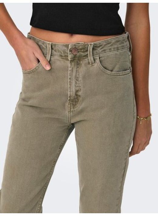 Tejano 5 bolsillos HW tobillero Only True Sand