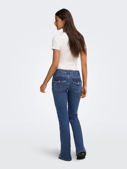 Tejano 5 bolsillos LW acampanado Only Medium Blue
