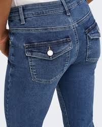 Tejano 5 bolsillos LW acampanado Only Medium Blue