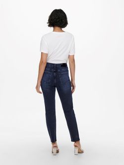 Tejano 5 bolsillos oscuro mom fit Only Blue Black