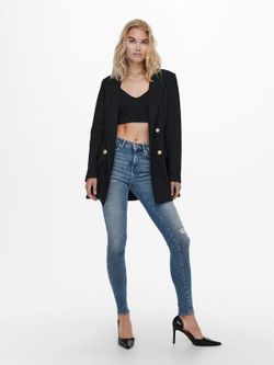 Tejano 5 bolsillos push up desgastado Only Medium Blue