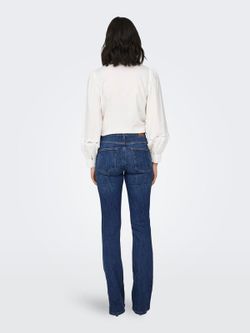 Tejano 5 bolsillos semi-acampanado Only Blue Denim