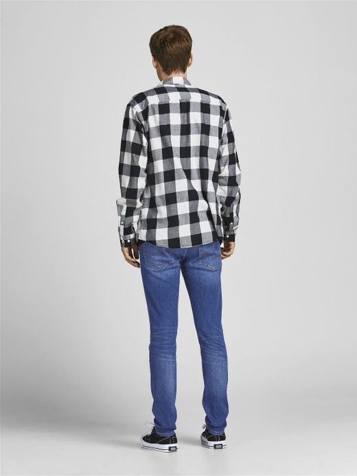 Tejano 5 bolsillos Skinny desgastado Jack & Jones Blue Denim