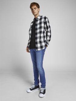 Tejano 5 bolsillos Skinny desgastado Jack & Jones Blue Denim