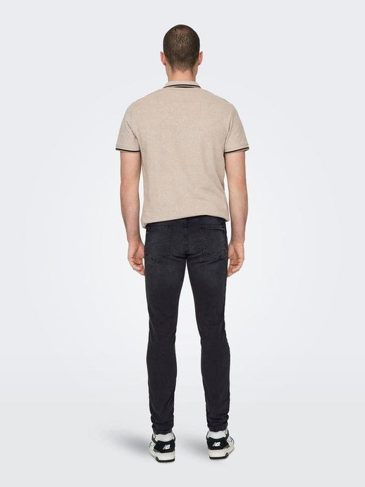 Tejano 5 bolsillos skinny Only & Sons Black Denim
