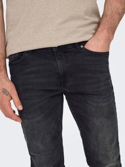 Tejano 5 bolsillos skinny Only & Sons Black Denim