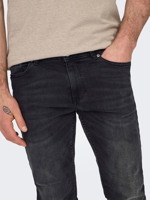 Tejano 5 bolsillos skinny Only & Sons Black Denim