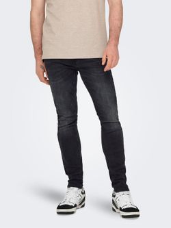 Tejano 5 bolsillos skinny Only & Sons Black Denim