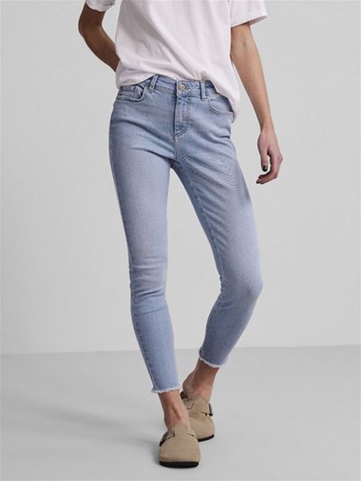 Tejano 5 bolsillos skinny Pieces Light Blue Den