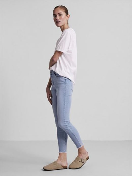 Tejano 5 bolsillos skinny Pieces Light Blue Den