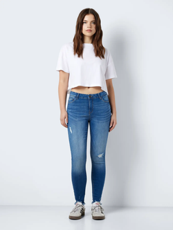 Tejano 5 bolsillos tobillero con rotos Noisy May Dark Blue