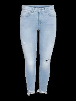 Tejano 5 bolsillos tobillero con rotos Noisy May Light Blue Den