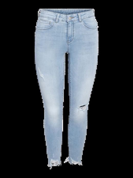 Tejano 5 bolsillos tobillero con rotos Noisy May Light Blue Den