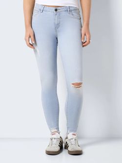 Tejano 5 bolsillos tobillero con rotos Noisy May Light Blue Den