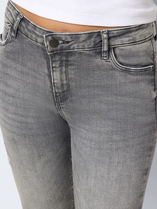 Tejano 5 bolsillos tobillero con rotos Noisy May Medium Grey