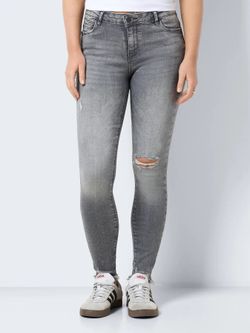 Tejano 5 bolsillos tobillero con rotos Noisy May Medium Grey