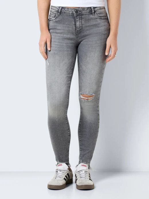 Tejano 5 bolsillos tobillero con rotos Noisy May Medium Grey