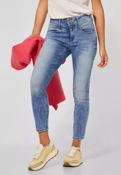 Tejano 5 bolsillos tobillero desgastado Street One Light Blue Den