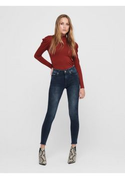 Tejano 5 bolsillos tobillero oscuro Only Blue Black