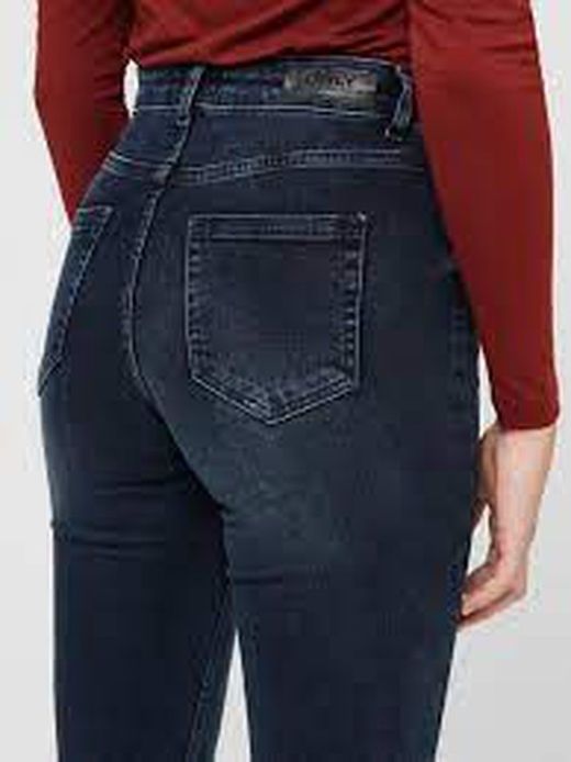 Tejano 5 bolsillos tobillero oscuro Only Blue Black