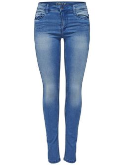 Denim 5 Taschen Basic Elastic Nur Medium Blue