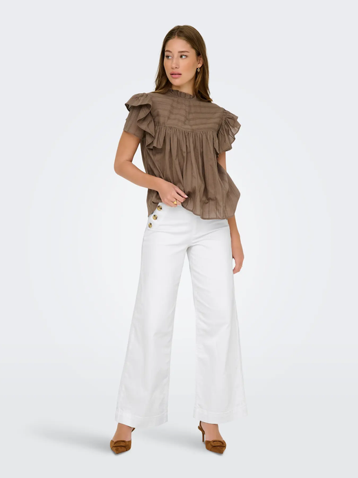 Tejano HW con botones ancho blanco Only White