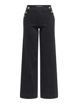 Tejano HW con botones ancho Only Black Denim