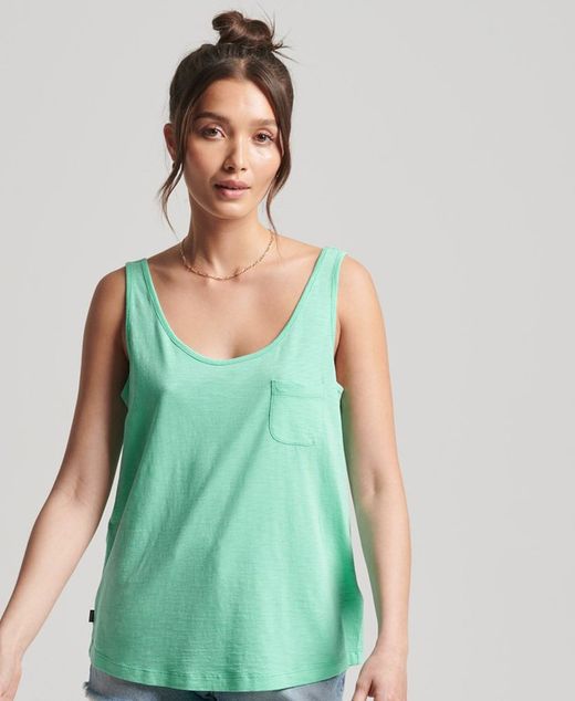 Top básico de tirantes Superdry Honeydew