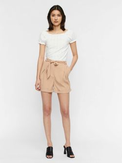 Top bordado con manga abullonada Vero Moda Snow White