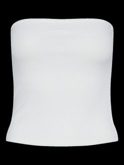 Top canalé palabra de honor Pieces Cloud Dancer