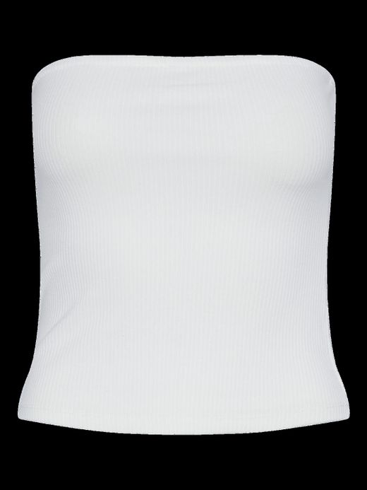 Top canalé palabra de honor Pieces Cloud Dancer