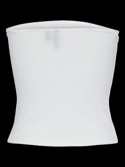 Top canalé palabra de honor Pieces Cloud Dancer