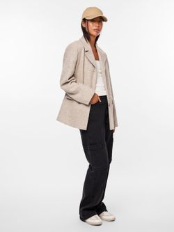 Top canalé palabra de honor Pieces Cloud Dancer