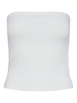 Top canalé palabra de honor Pieces Cloud Dancer