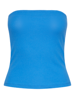 Top canalé palabra de honor Pieces French Blue