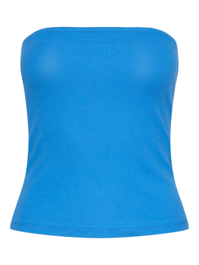 Top canalé palabra de honor Pieces French Blue