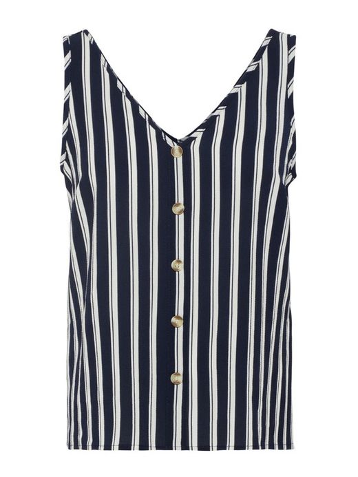 Top con botones con rayas verticales Vero Moda Navy Blazer