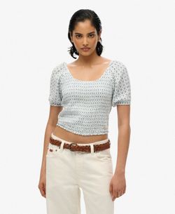 Top corto con estampado bicolor Superdry Diamond Tilde