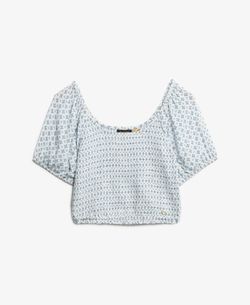 Top corto con estampado bicolor Superdry Diamond Tilde