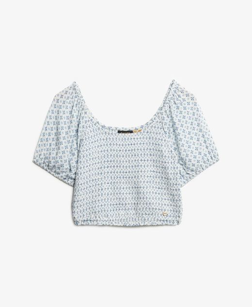 Top corto con estampado bicolor Superdry Diamond Tilde