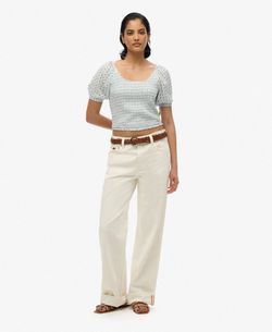 Top corto con estampado bicolor Superdry Diamond Tilde