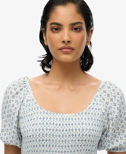 Top corto con estampado bicolor Superdry Diamond Tilde