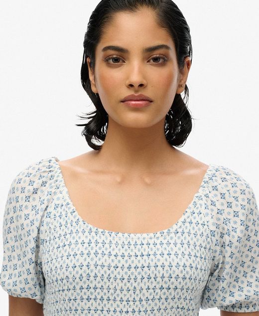 Top corto con estampado bicolor Superdry Diamond Tilde